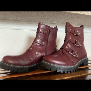 Burgundy SO boots